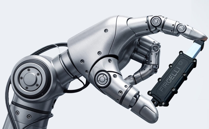 Micro linear actuator used in robotics applications showing compact form factor