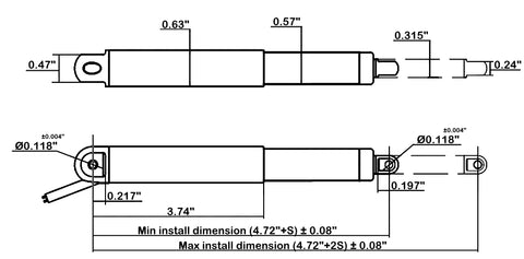 Actuator Dimensions