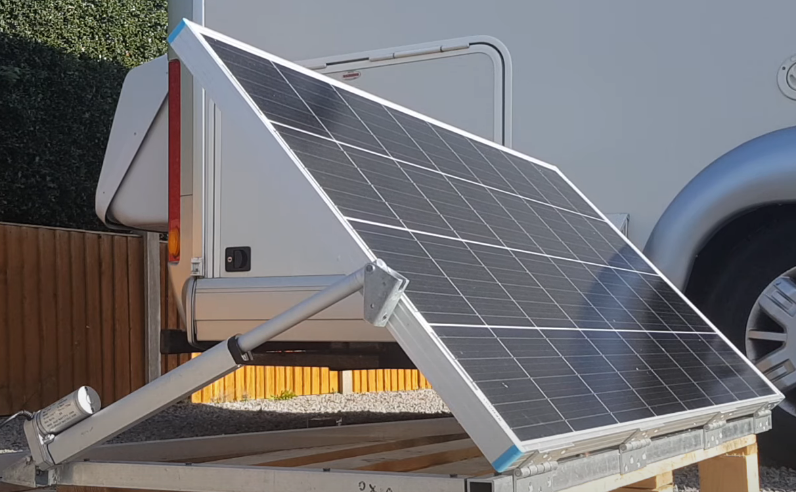 diy solar panal with linear actuator
