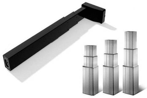 FIRGELLI telescoping lifting column actuator showing multiple extension stages